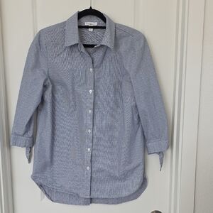 Roz & Ali Navy Striped Shirt